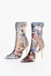 Balmain Patterned Leather Uria Sky Ankle-boots Heel 9cm In Multi
