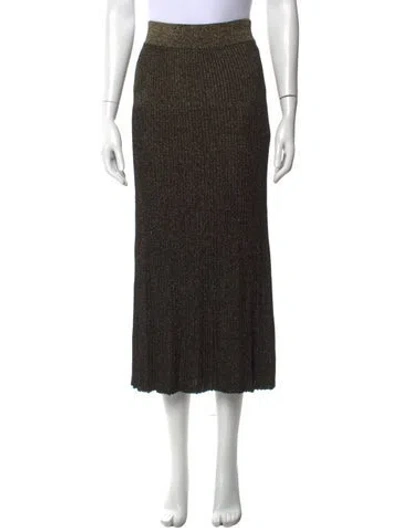 Pre-owned Balmain Patterned Midi Length Skirt In Black
