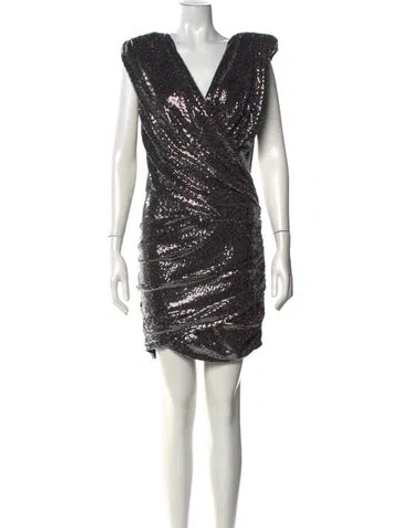 Pre-owned Balmain Patterned Mini Dress