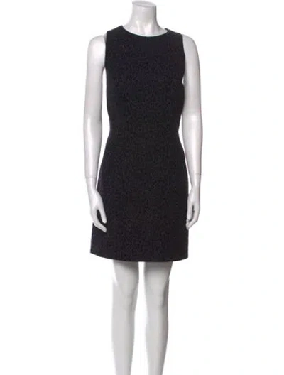 Pre-owned Balmain Patterned Mini Dress In Black