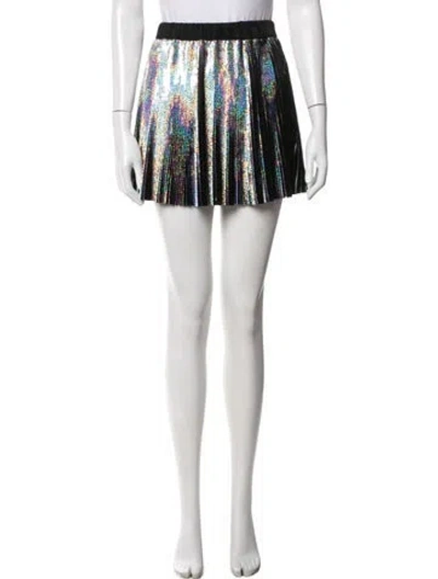 Pre-owned Balmain Patterned Mini Skirt In Black