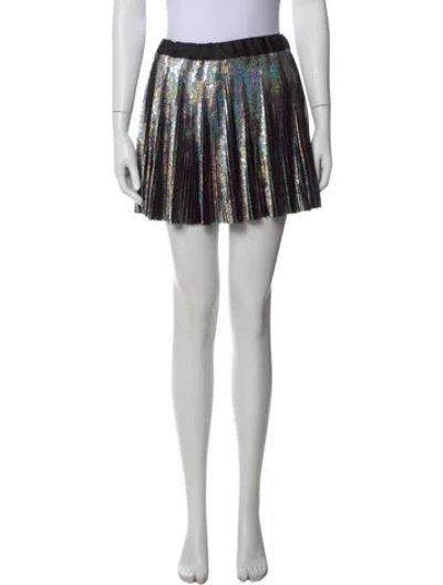 Pre-owned Balmain Patterned Mini Skirt In Multi