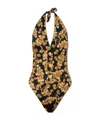 Balmain Graphic-print Swimsuit In Black