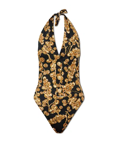 Balmain Graphic-print Swimsuit In Multi