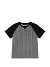 Balmain Patterned Short-sleeve T-shirt In Black