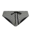 Balmain Geometric-pattern Swim Briefs In Black