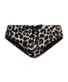 Balmain Leopard-print Drawstring Swim Trunks In Black