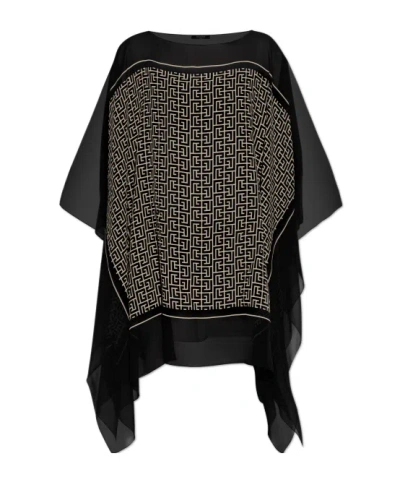 Balmain Patterned Top In Black