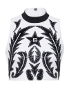 Balmain Pb Baroque Crop Top In Black