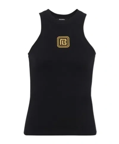 Balmain Cotton Top In Black