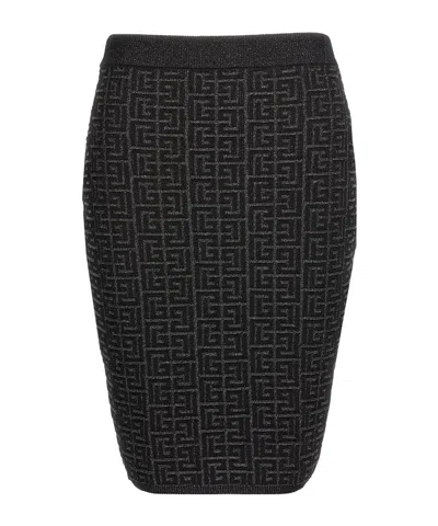 BALMAIN BALMAIN PB LABYRINTH KNIT SKIRT