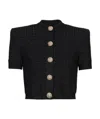 Balmain Pb Labyrinth Knit Cardigan In Black