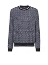 Balmain Patterned-jacquard Sweater In Black