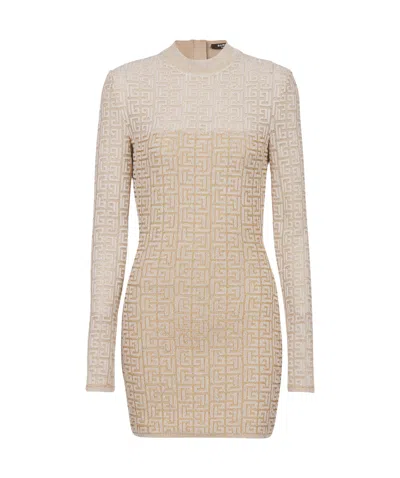 BALMAIN BALMAIN PB LABYRINTH KNIT DRESS