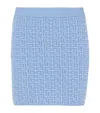 Balmain Pb Monogram Jacquard Mini Skirt In Blue