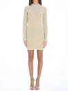 Balmain Knit Dress Monogram Geometric Pattern