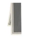 Balmain Pb Labyrinth-monogram Scarf In Neutrals
