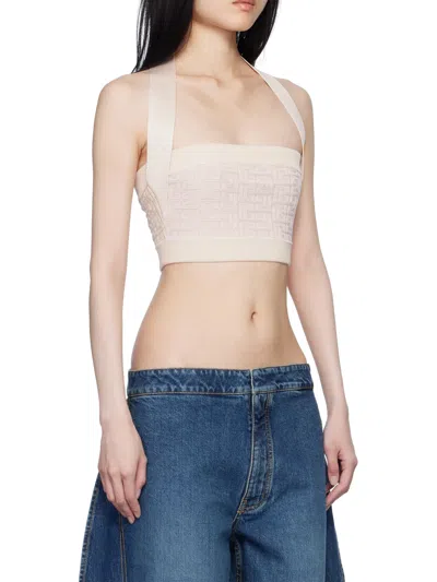 Balmain Pb Labyrinth Open-back Knit Top In Neutral
