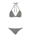 Balmain Pb Labyrinth Halterneck Bikini In Black
