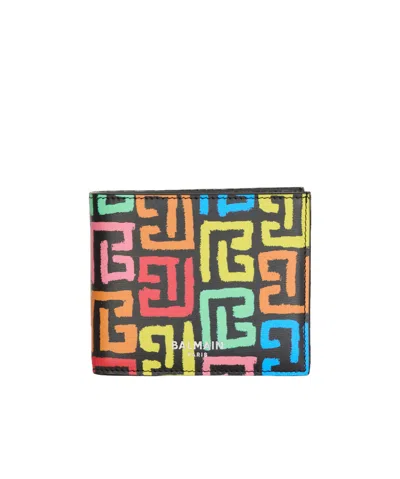 Balmain Pb Labyrinth Wallet In Black