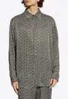 Balmain Pb Labyrinthe Monogram Long-sleeved Shirt In Multi