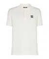 Balmain Polo Shirt Short Sleeves Ribbed Cuffs Collar In White
