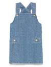 Balmain Pb-monogram Dress In Blue