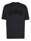 Balmain Terry Monogram T-shirt In Black