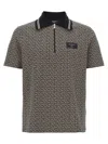 Balmain Labyrinth Polo Shirt With Jacquard Effect In Multicolor