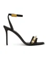 Balmain Pb Sandals In Suede Leather In Black