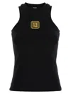 Balmain Pb Tank Top In Black