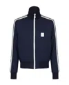 Balmain Pb Tape-embellished Bomber Jacket In Black