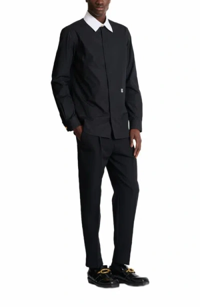 Balmain Pb Two-tone Poplin Shirt