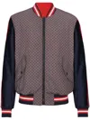 Balmain Mini Monogram Bomber Jacket In Purple