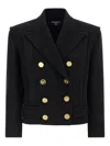 Balmain Tailored Coat With Double-breasted Design In Black