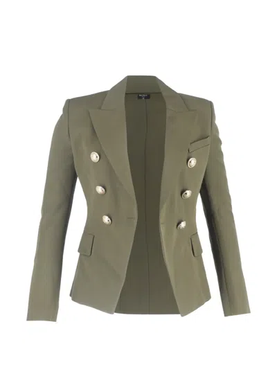 Pre-owned Balmain Peak-lapel Blazer In Green