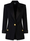 BALMAIN PEAK-LAPEL WOOL BLAZER FOR WOMEN