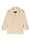 Balmain Embossed-buttoned Double-breasted Blazer In Neutrals