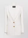 Balmain 2-button Single-breasted Crepe Blazer In White