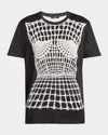 Balmain Pearl Trompe Loeil Corset T-shhirt In Blk White