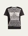 Balmain Pearl Trompe Loeil Corset T-shhirt In Blk White