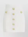 Balmain Knit Mini Skirt With Embossed Buttons Women