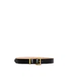 Balmain Perfume Belt In Striped Patent Leather