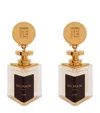 Balmain Pendant Earrings In Gold