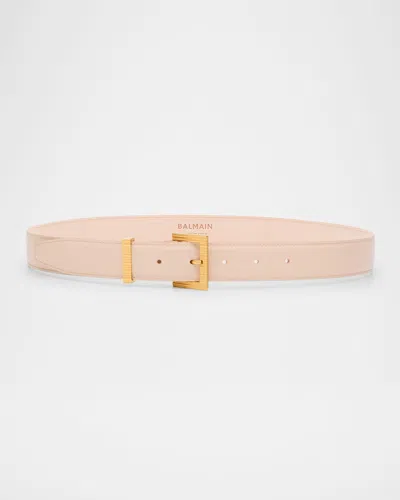 Balmain Perfume Leather Belt In Pink