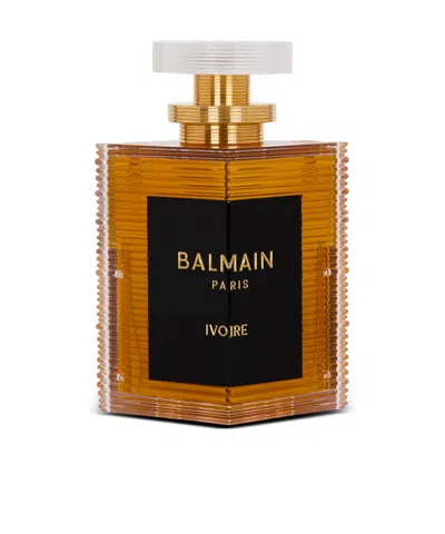 Balmain Perfume Minaudière In Resin And Brass In Brown