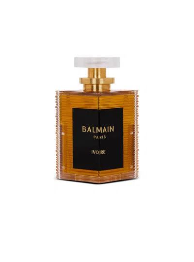Balmain Perfume Minaudière In Resin And Brass In Orange