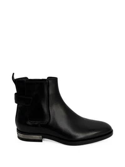 Pre-owned Balmain Pete Chelsea Ankle Boots In Black
