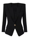 Balmain Grain De Poudre 1-button Jacket In Black