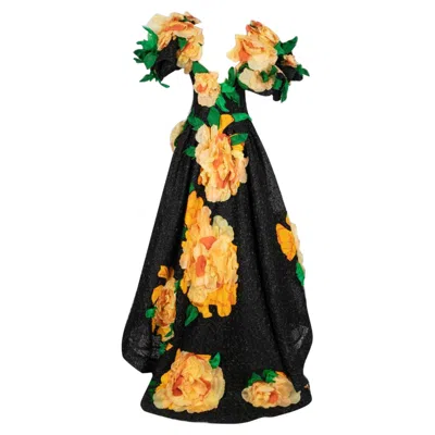 Pre-owned Balmain Pierre  Maxi Dress Haute Couture In Black
